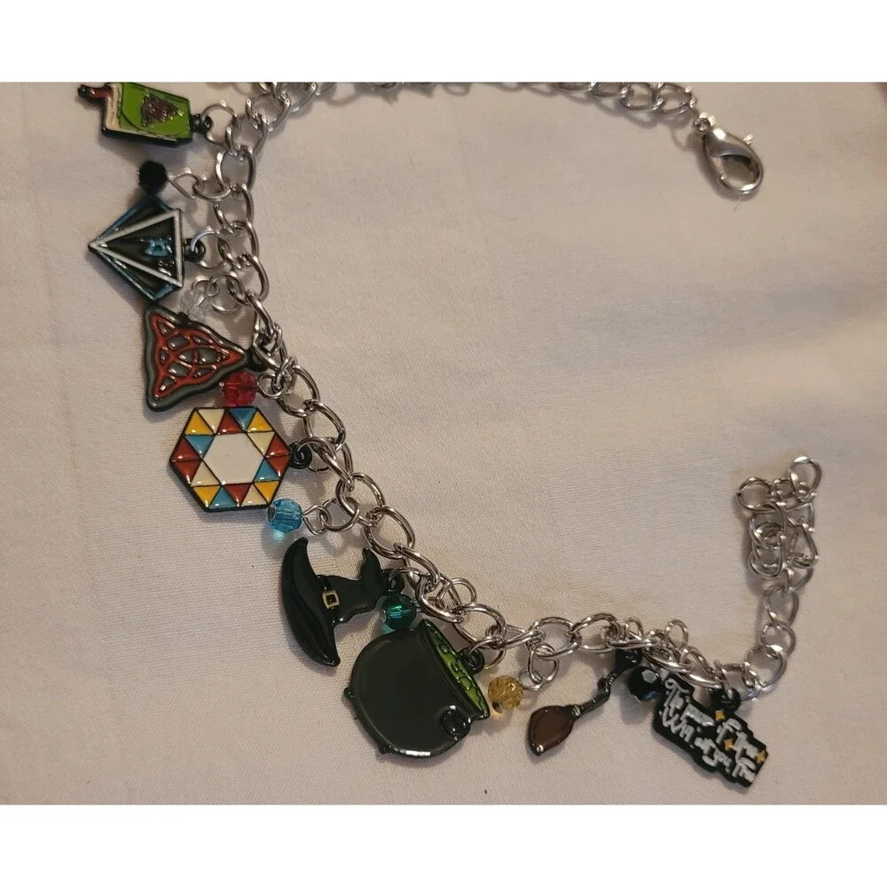CHARMED Inspired Dangle Charm Adjustable Cable Chain Bracelet